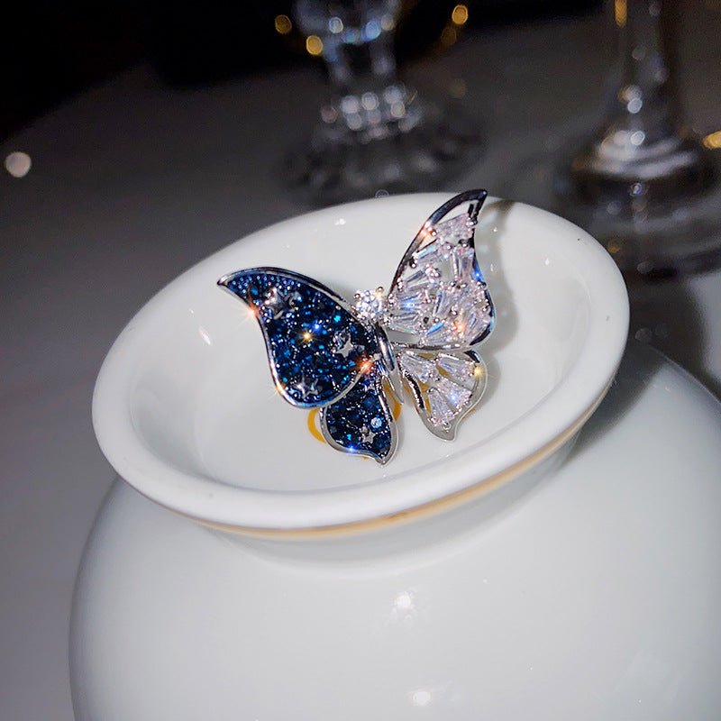 Trendy Adjustable Diamond Butterfly Ring - BossBabe401