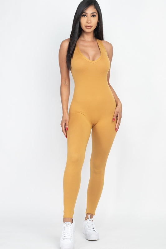 Racer Back Bodycon Jumpsuit - BossBabe401