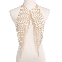 Sexy luxurious Pearl Body Necklace - BossBabe401
